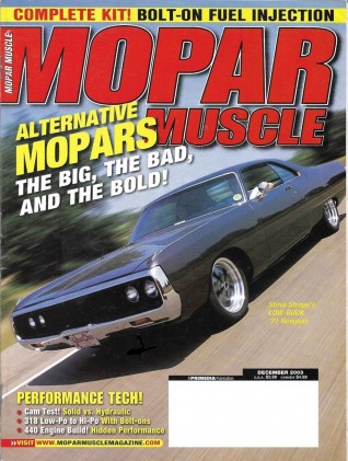 MOPAR MUSCLE 2003 DEC - '69 M-CODE CUDA, IMPERIAL